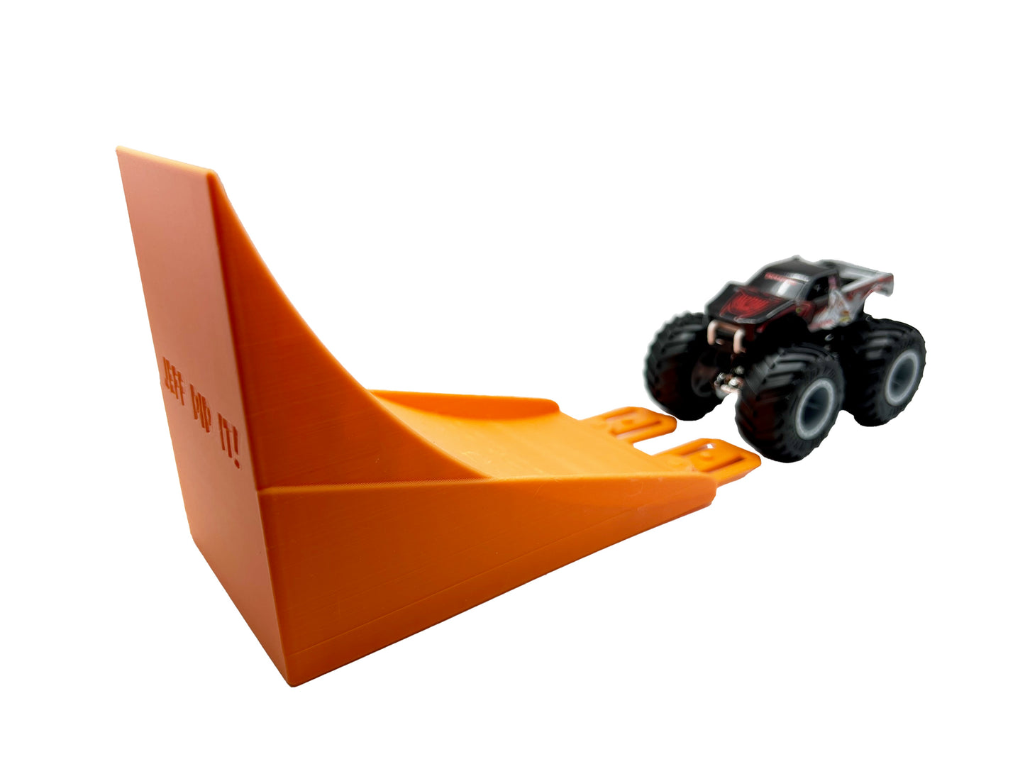 Jeff Did It! - Hot Wheels Monster Truck - 2 Lane Stunt Ramp - 3D Printed - Designed and Made in the USA - Free Shipping
