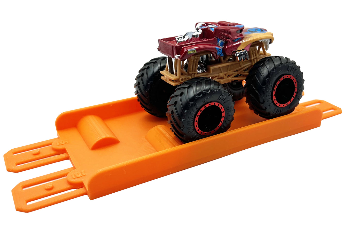 Jeff Did It! - Hot Wheels Monster Truck - 2 Lane Bridge Staggered Bumps Track Upgrade - 3D Printed - Designed and Made in the USA