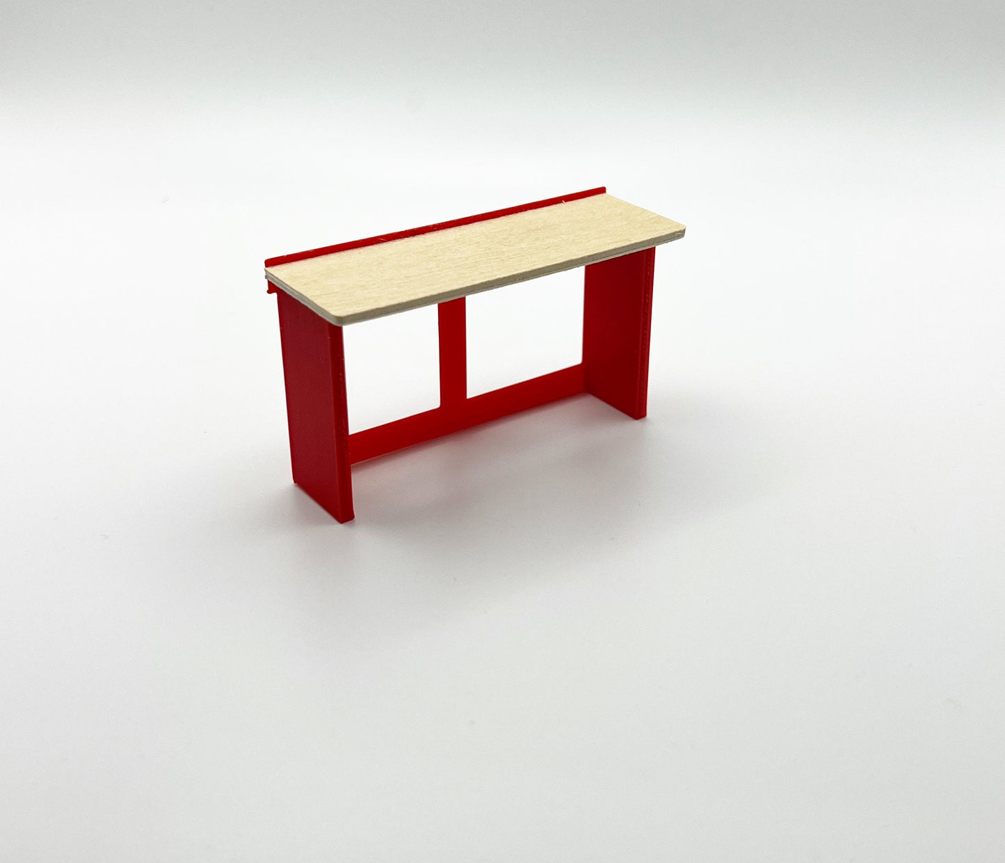 1/24 Scale 6 Foot Work Bench with Real Wood Top Surface Perfect Edition for your Scale Garage, Doll house or Diorama