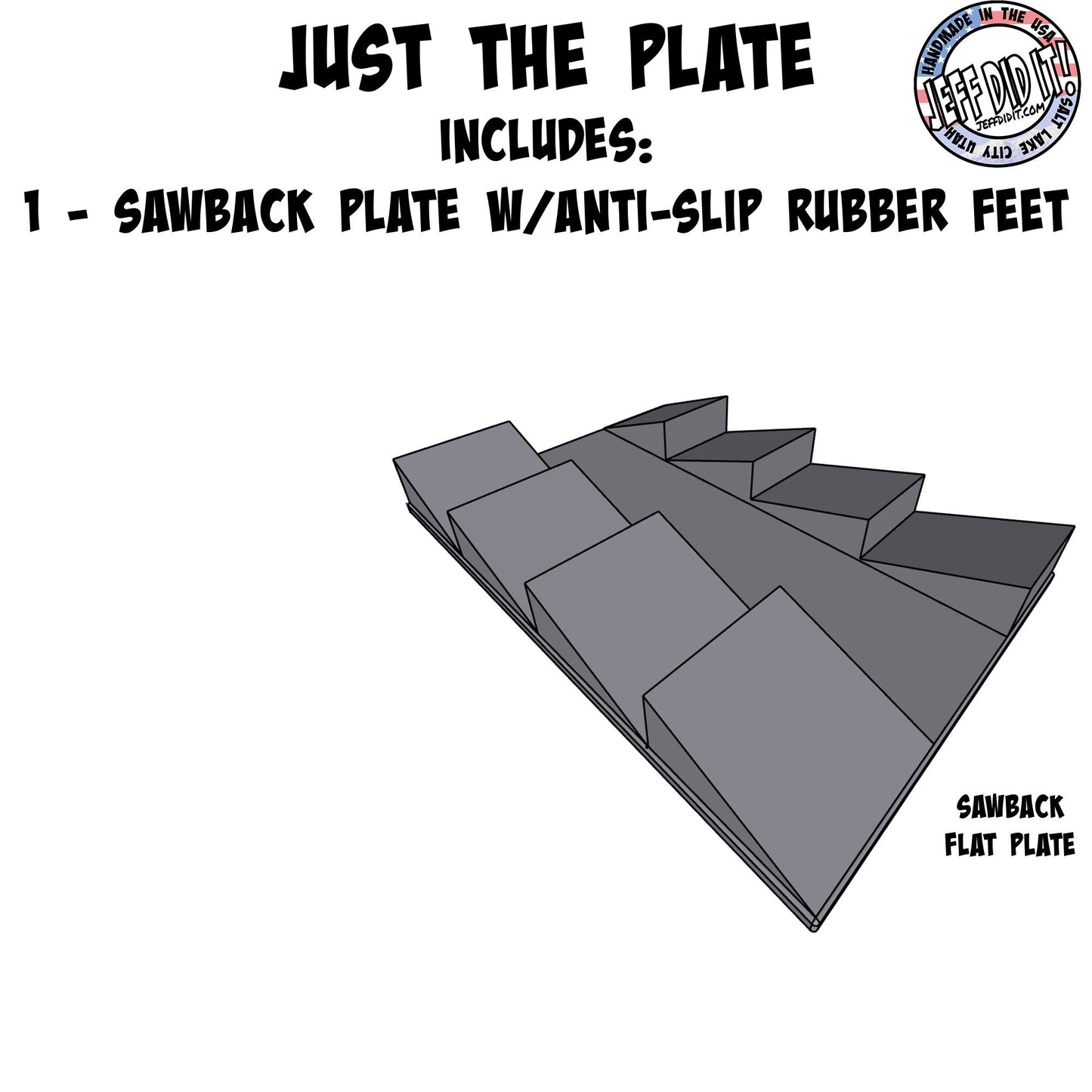 1/16- 1/18th Up / Down Plate - Flat / Bridge Plate - Saw Back - Monster Truck - Crawler Scale - Anti Slip Rubber Feet - Expandable