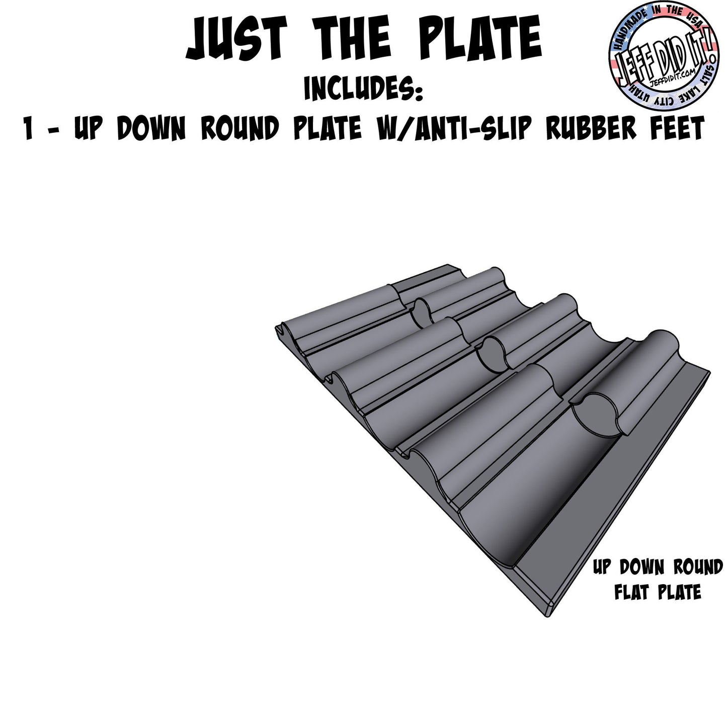 1/16- 1/18th Up / Down Plate - Flat / Bridge Plate - Up Down Round - Monster Truck - Crawler Scale - Anti Slip Rubber Feet - Expandable