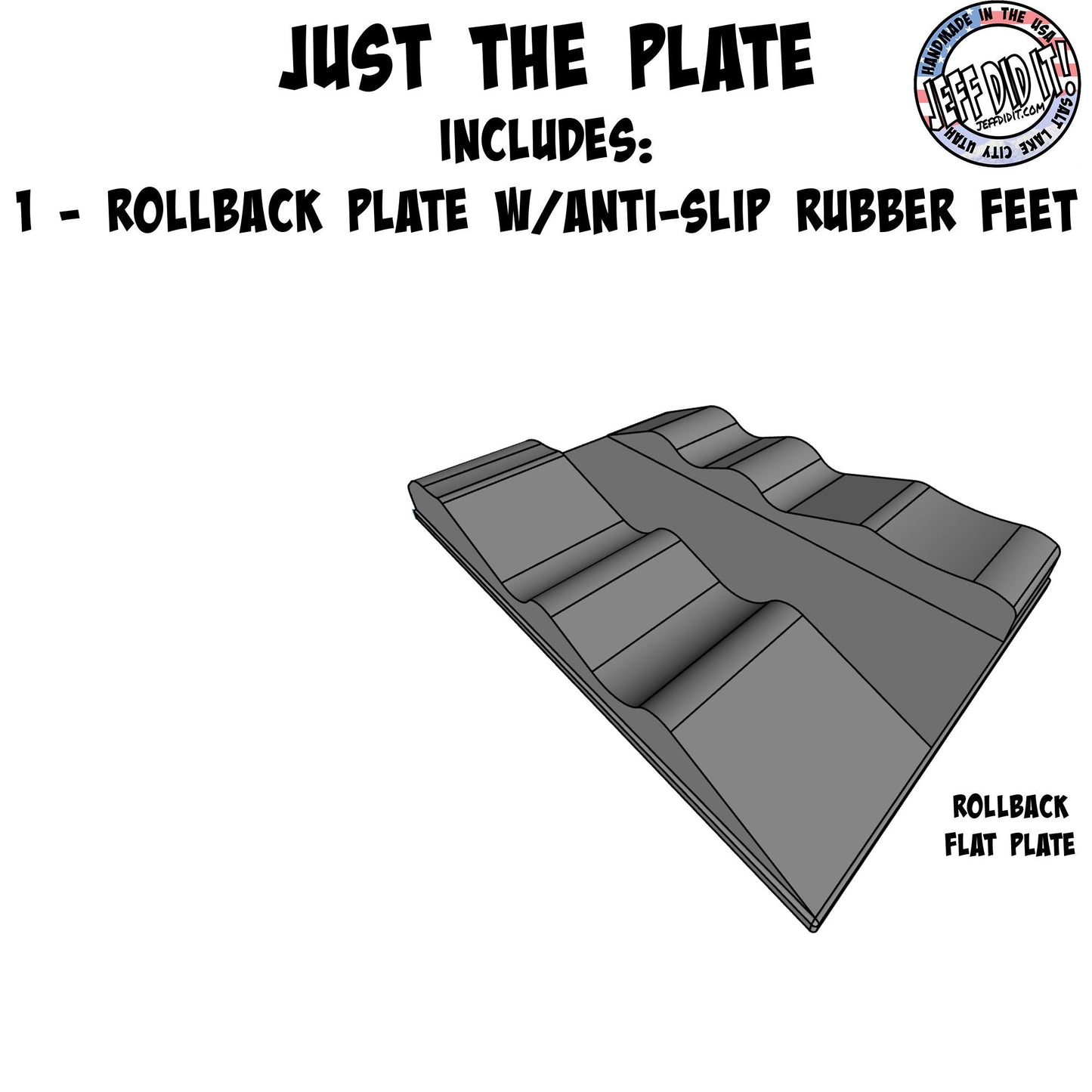 1/16- 1/18th Up / Down Plate - Flat / Bridge Plate - Roll Back - Monster Truck - Crawler Scale - Anti Slip Rubber Feet - Expandable