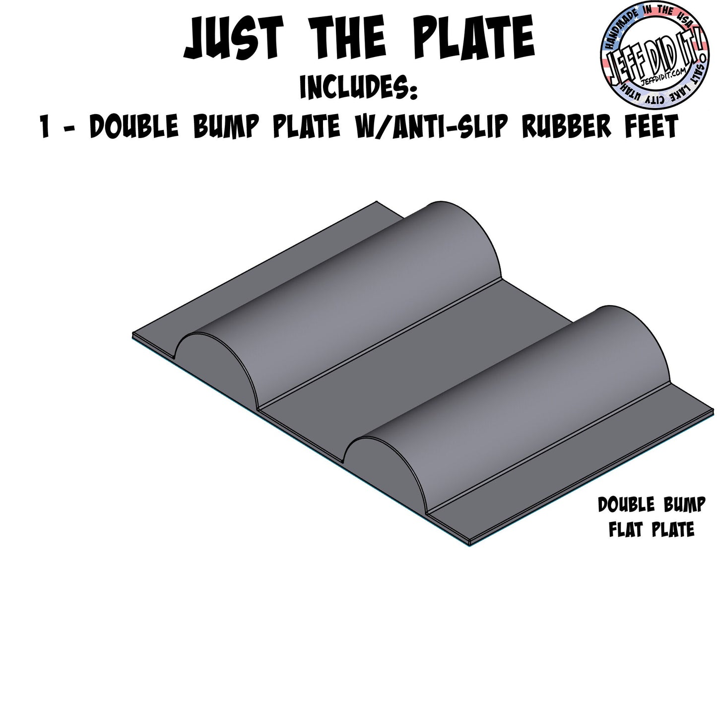 1/16- 1/18th Up / Down Plate - Flat / Bridge Plate - Double Bump - Monster Truck - Crawler Scale - Anti Slip Rubber Feet - Expandable
