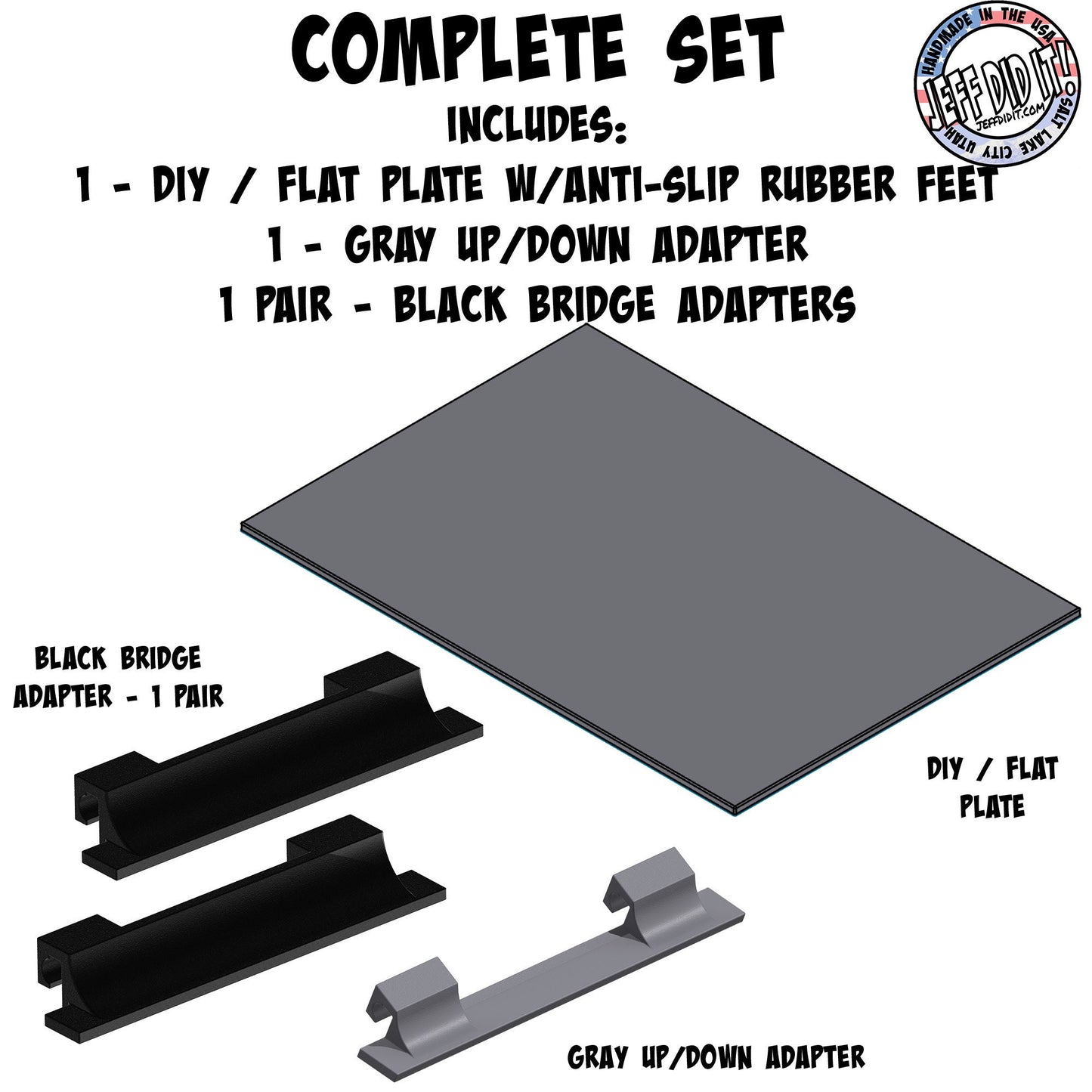 1/16- 1/18th Smooth - Monster Truck - Crawler Scale - Up / Down Plate - Flat - Bridge - Includes Anti Slip Rubber Feet - Expandable