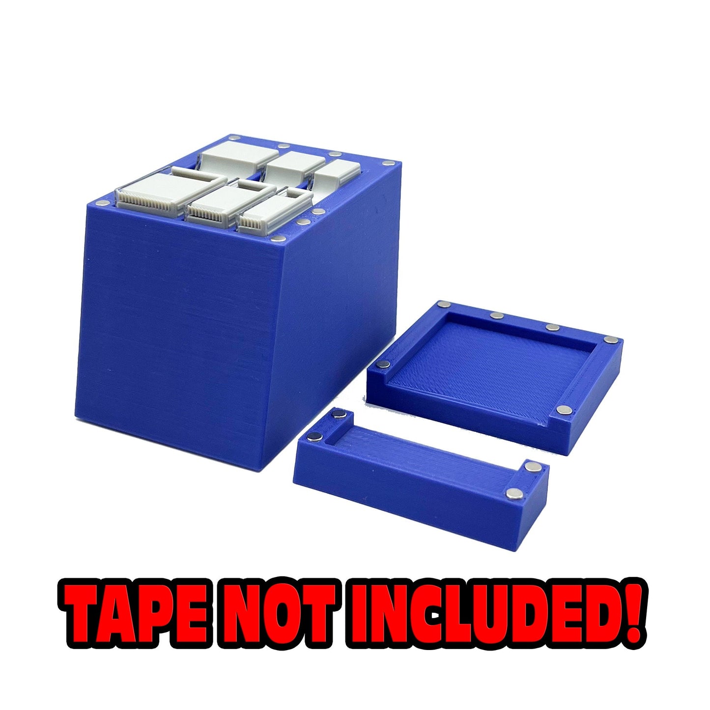 Tamiya Masking Tape Holder - Holds 6, 10 and 18mm wide rolls with Anti-Slip Rubber Feet - Easy to swap out with Magnetic Top - 3D Printed