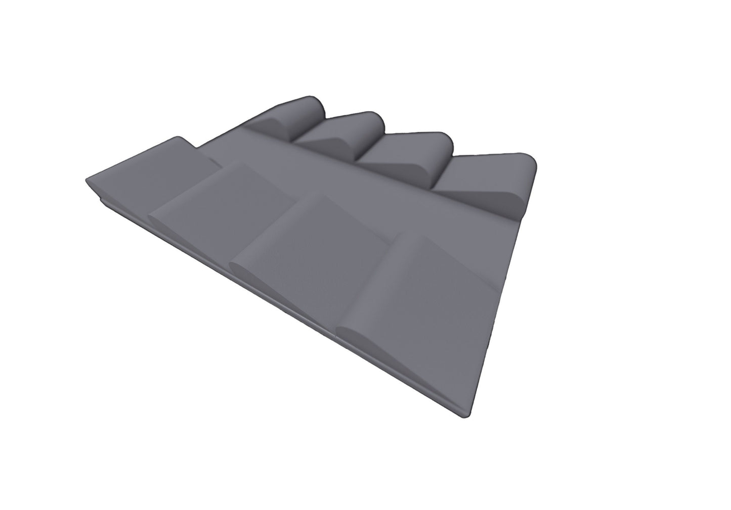 1/24th Up / Down Plate - Flat / Bridge Plate - Rounded Sawback - Monster - Crawler Scale - Adapters - Anti Slip Rubber Feet - Expandable