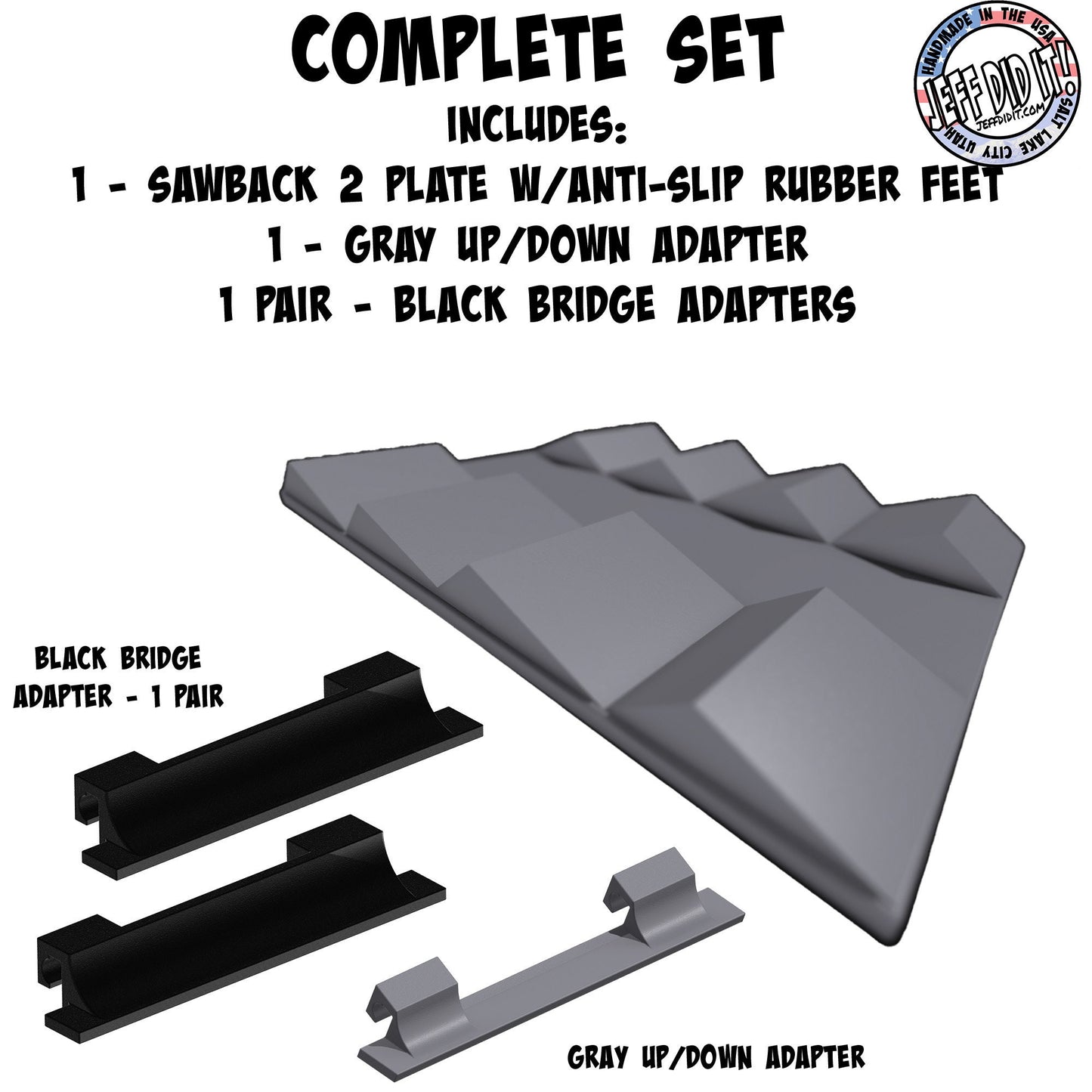 1/16 - 1/18th Up / Down Plate - Flat / Bridge Plate - Sawback 2 - Monster Truck - Crawler Scale - Anti Slip Rubber Feet - Expandable
