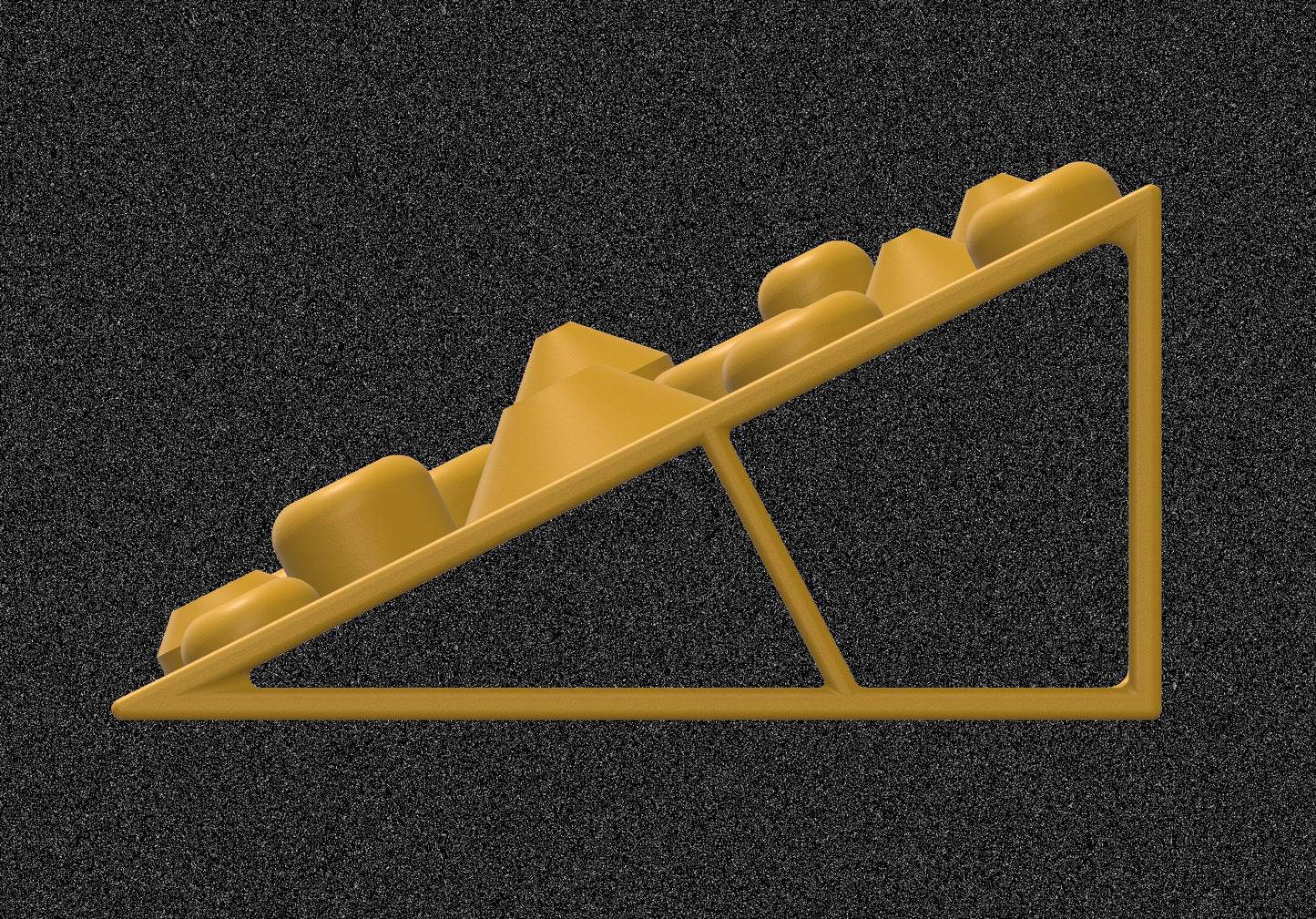 1/24th Ramp Bumpy Terrain with Up / Down Ramp - Monster Truck - Crawler Scale - Works as Display Stand - Anti Slip Rubber Feet