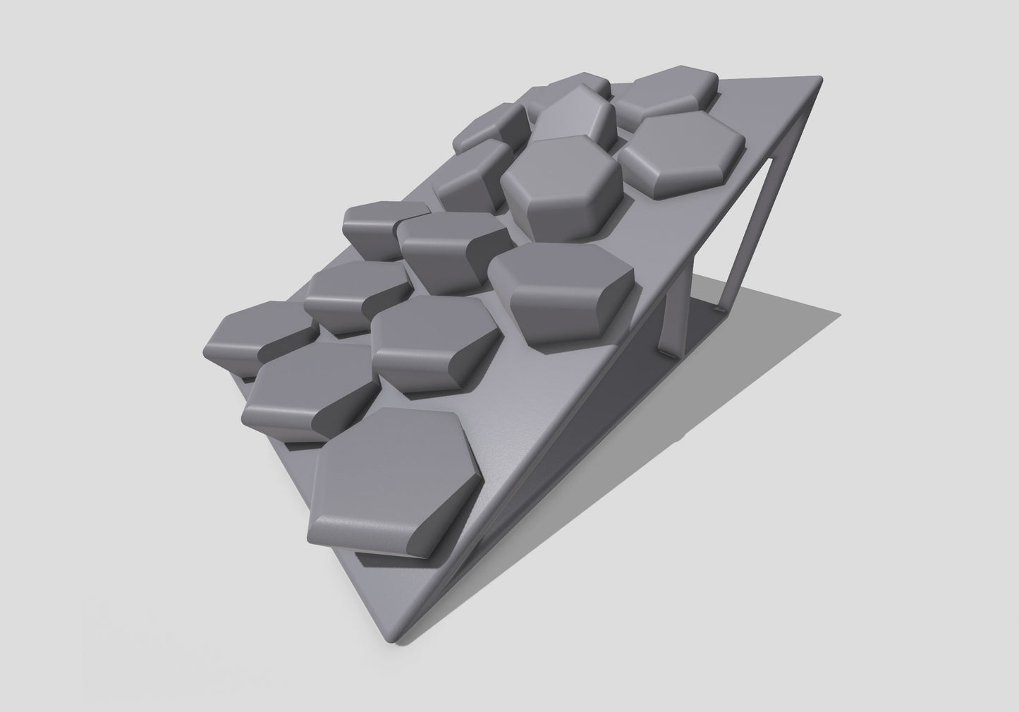 1/16 - 1/18th Ramp Hexed Terrain - Monster Truck - Crawler Scale - Works as Display Stand - Includes Anti Slip Rubber Feet - Expandable
