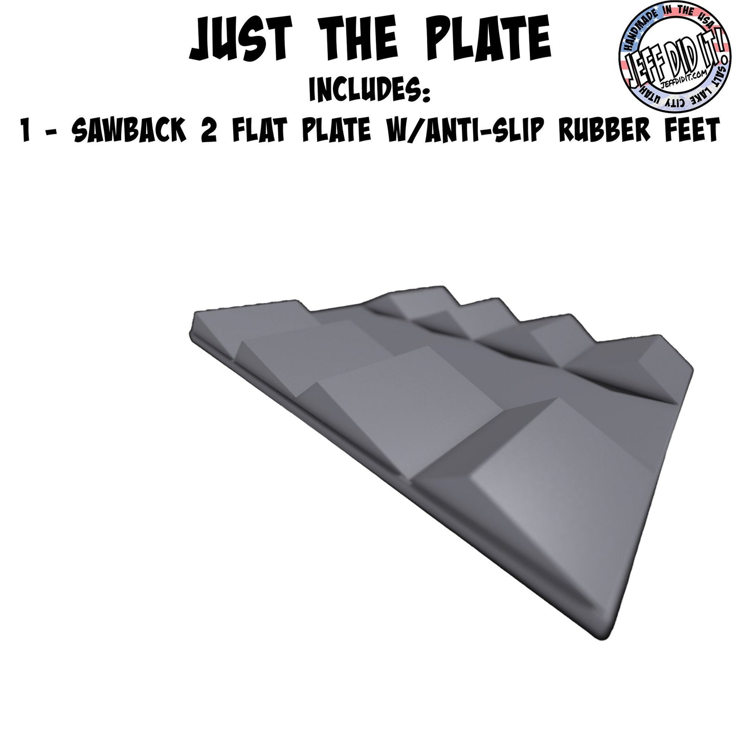 1/16 - 1/18th Up / Down Plate - Flat / Bridge Plate - Sawback 2 - Monster Truck - Crawler Scale - Anti Slip Rubber Feet - Expandable