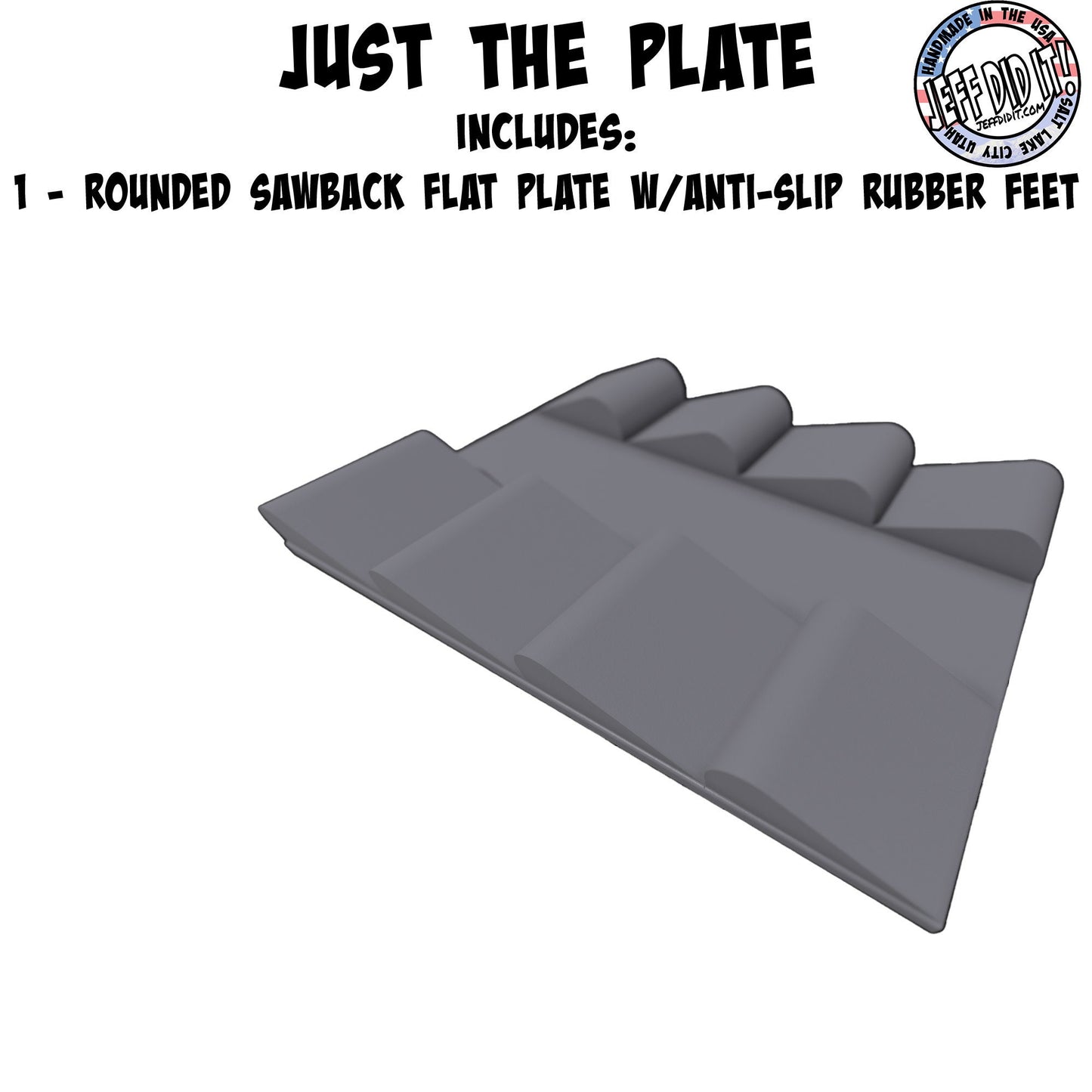 1/24th Up / Down Plate - Flat / Bridge Plate - Rounded Sawback - Monster - Crawler Scale - Adapters - Anti Slip Rubber Feet - Expandable