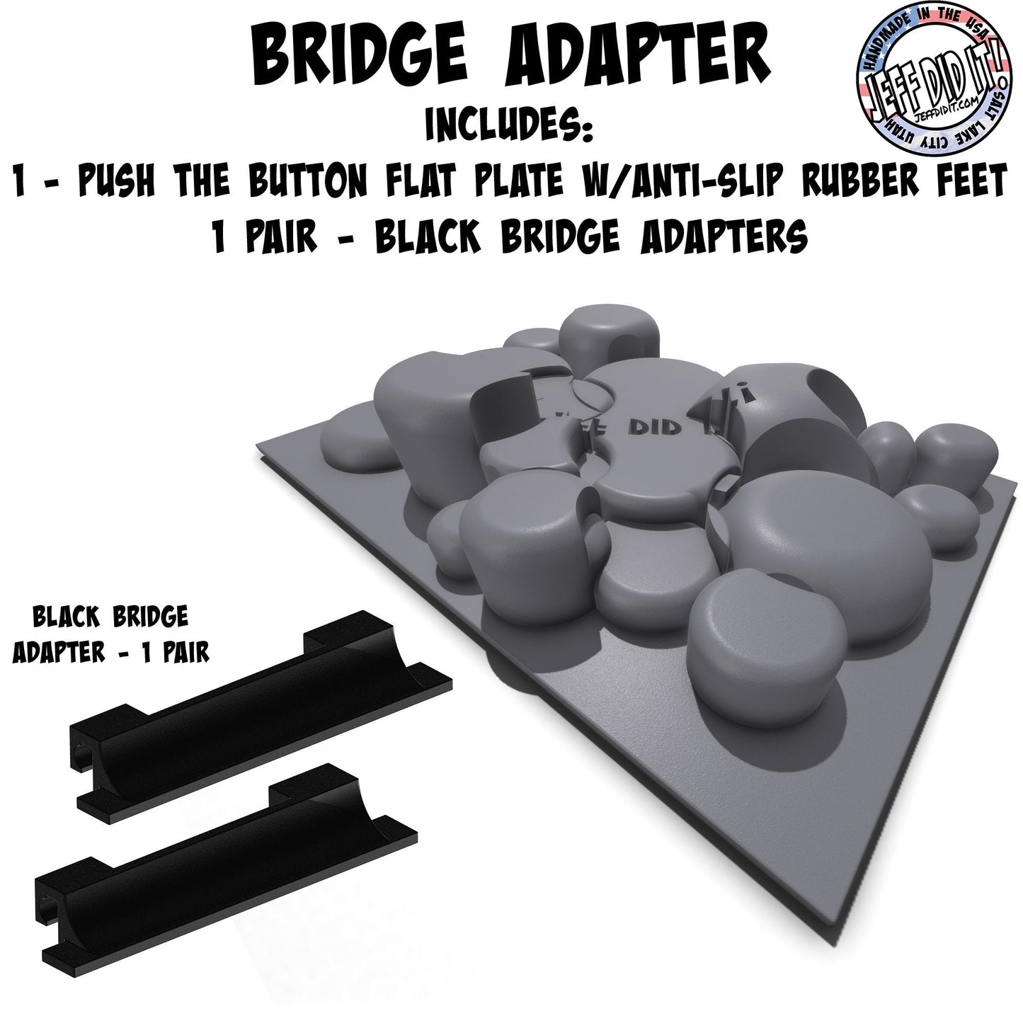 1/24th Up / Down Plate - Flat / Bridge Plate - Push the Button - Monster - Crawler Scale - Adapters - Anti Slip Rubber Feet - Expandable