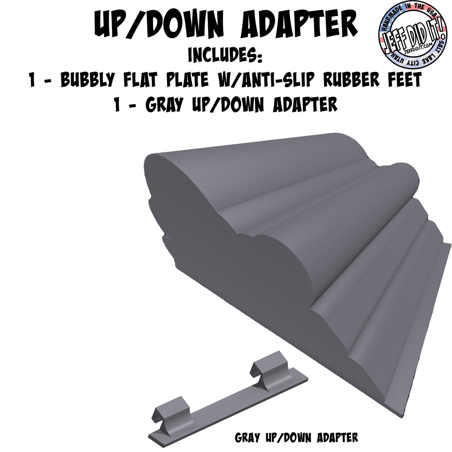 1/24th Up / Down Plate - Flat / Bridge Plate - Bubbly - Monster - Crawler Scale - Adapters - Anti Slip Rubber Feet - Expandable
