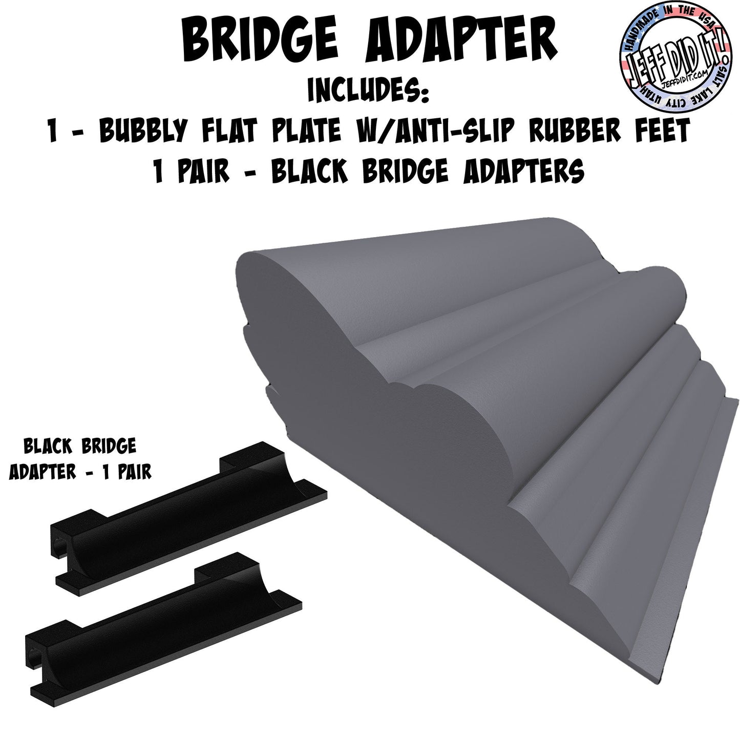 1/24th Up / Down Plate - Flat / Bridge Plate - Bubbly - Monster - Crawler Scale - Adapters - Anti Slip Rubber Feet - Expandable