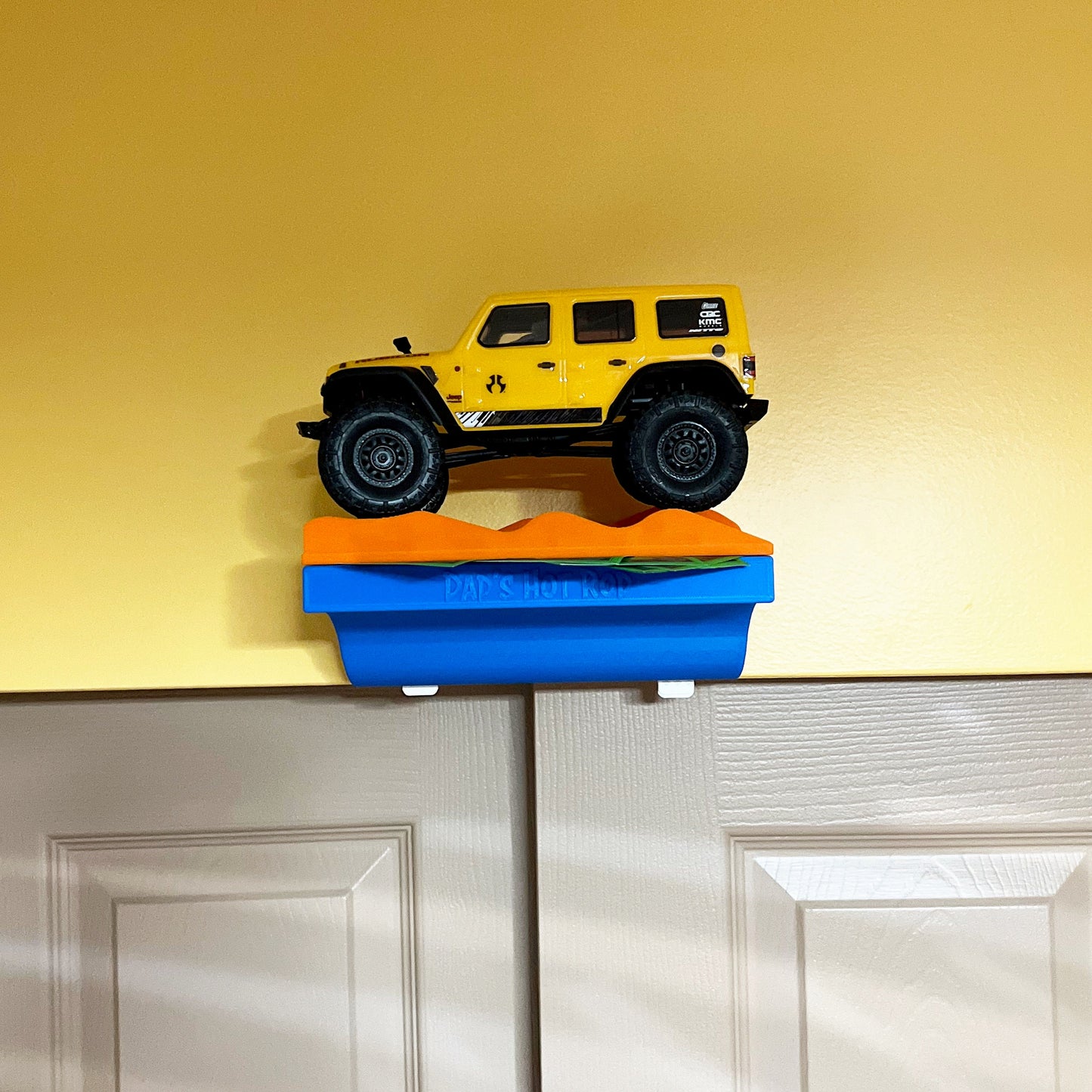 1/24th RC Car Truck Display Stand / Small Lego Wall Mount with Storage - SCX24 - Customizable - Fathers Day