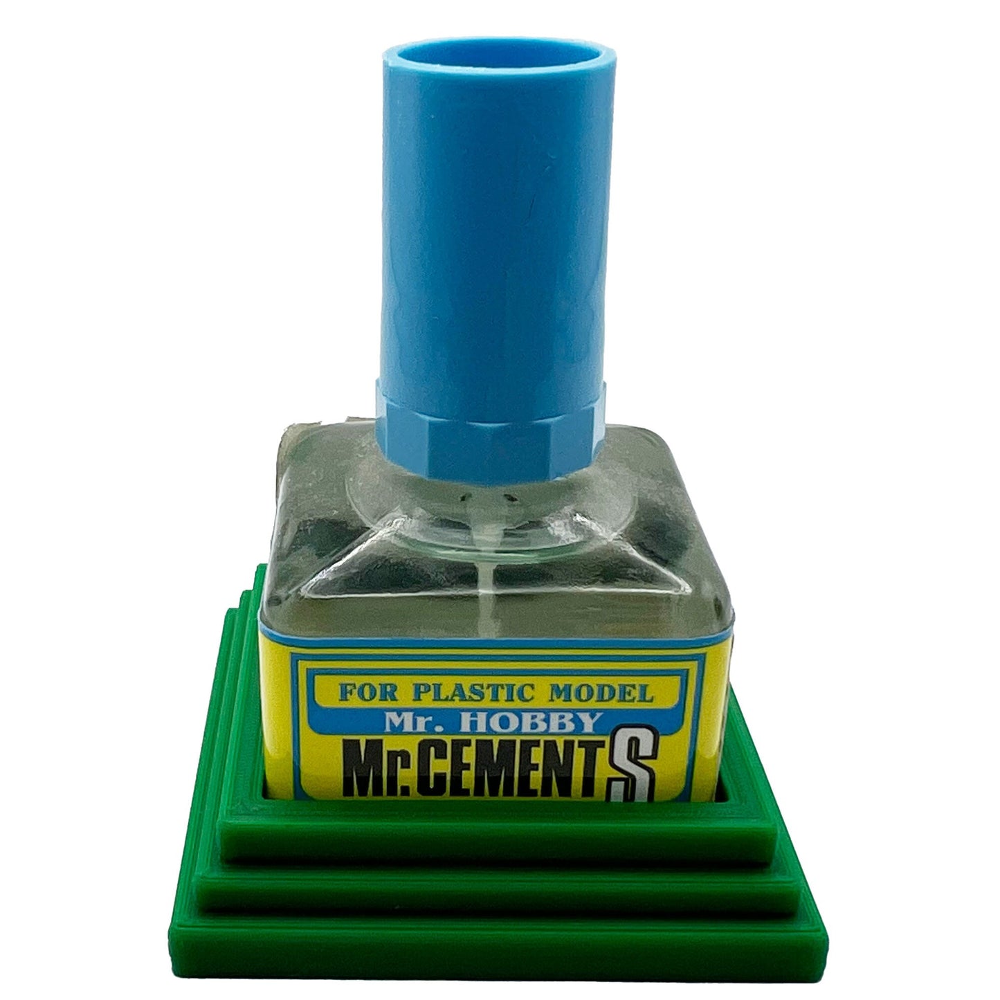Anti-Tip 3D Printed Mr Hobby Cement Glue Weathering Bottle Holder with Rubber Feet