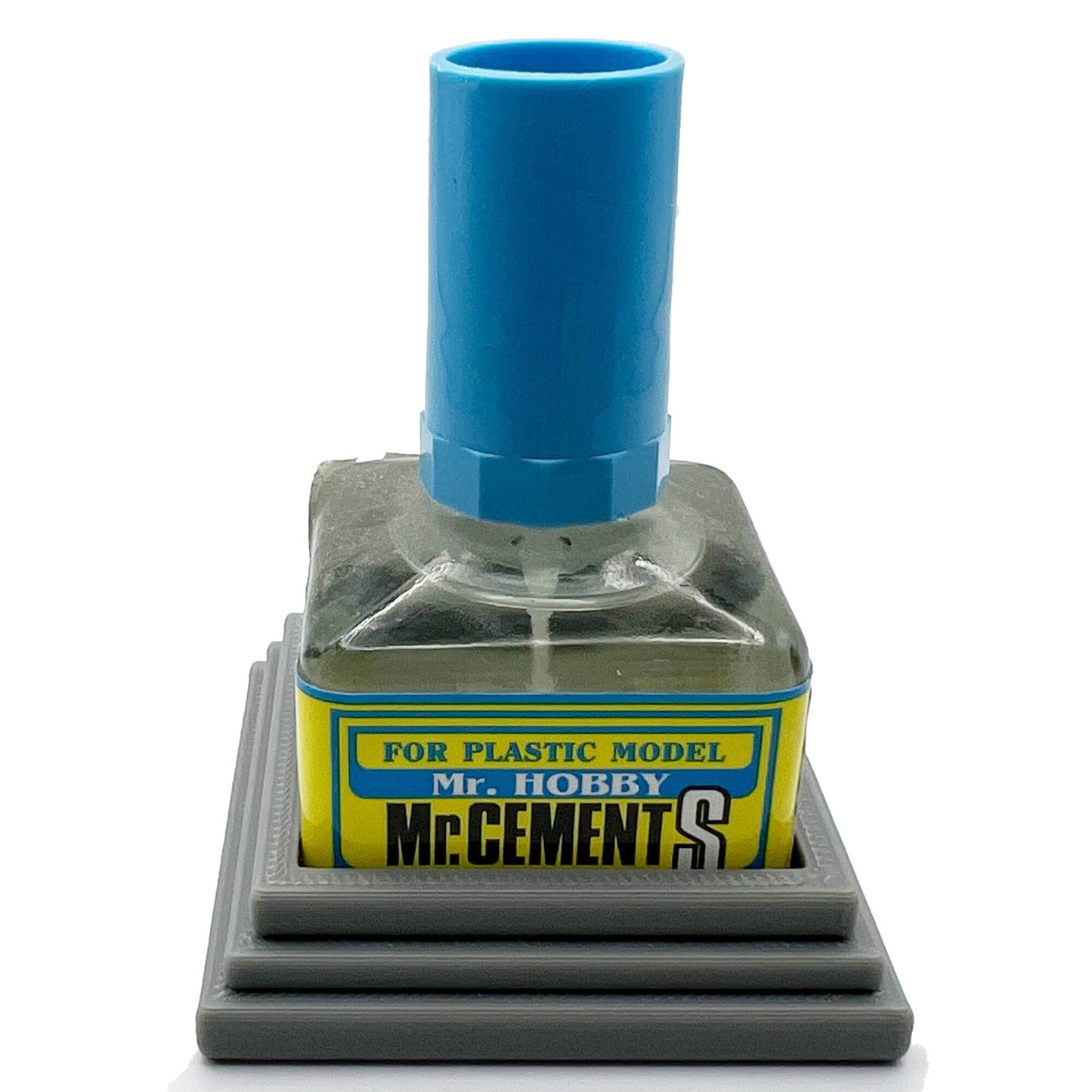 Anti-Tip 3D Printed Mr Hobby Cement Glue Weathering Bottle Holder with Rubber Feet