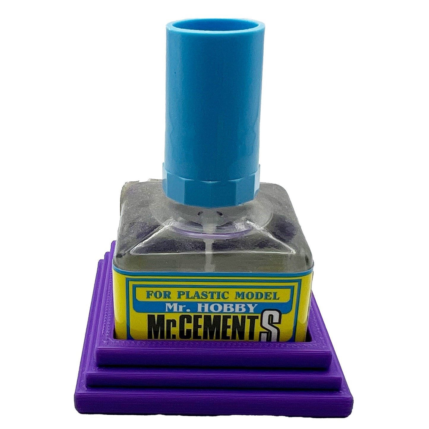 Anti-Tip 3D Printed Mr Hobby Cement Glue Weathering Bottle Holder with Rubber Feet