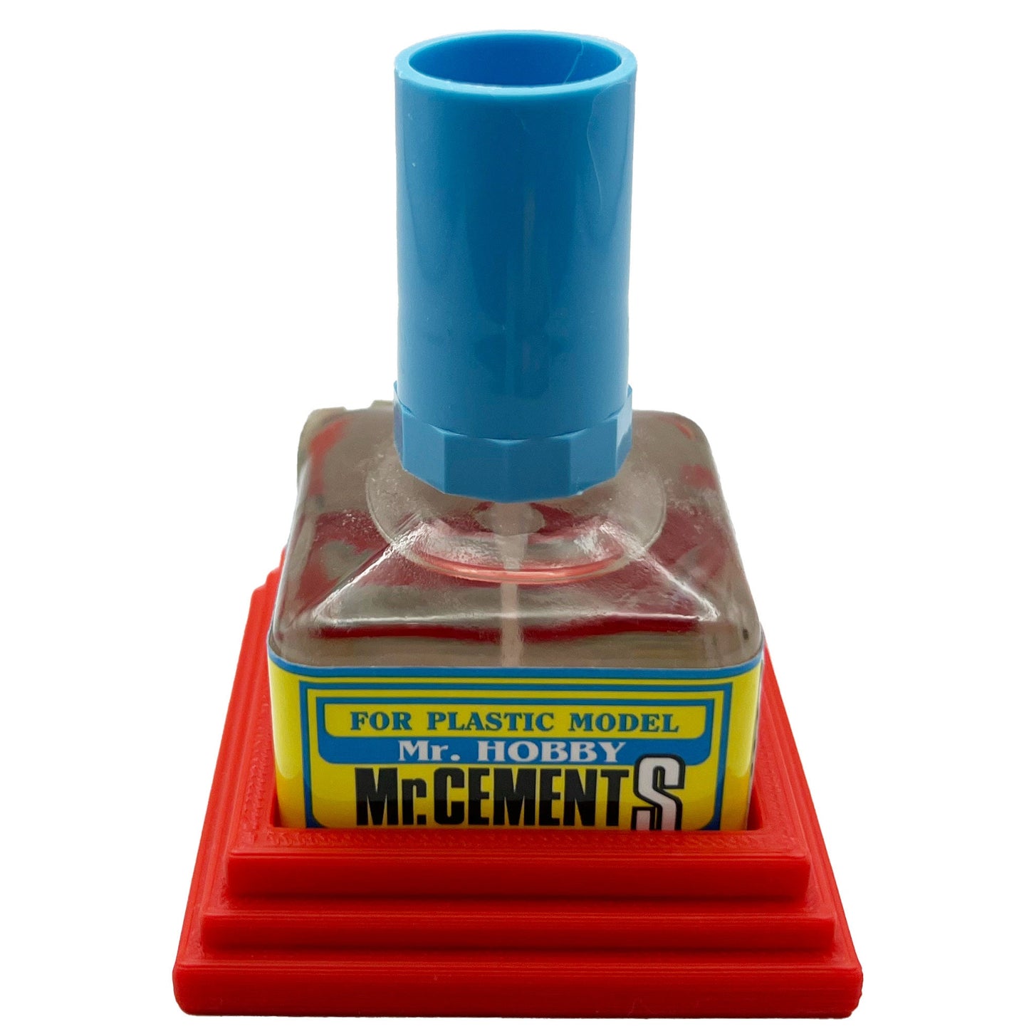 Anti-Tip 3D Printed Mr Hobby Cement Glue Weathering Bottle Holder with Rubber Feet