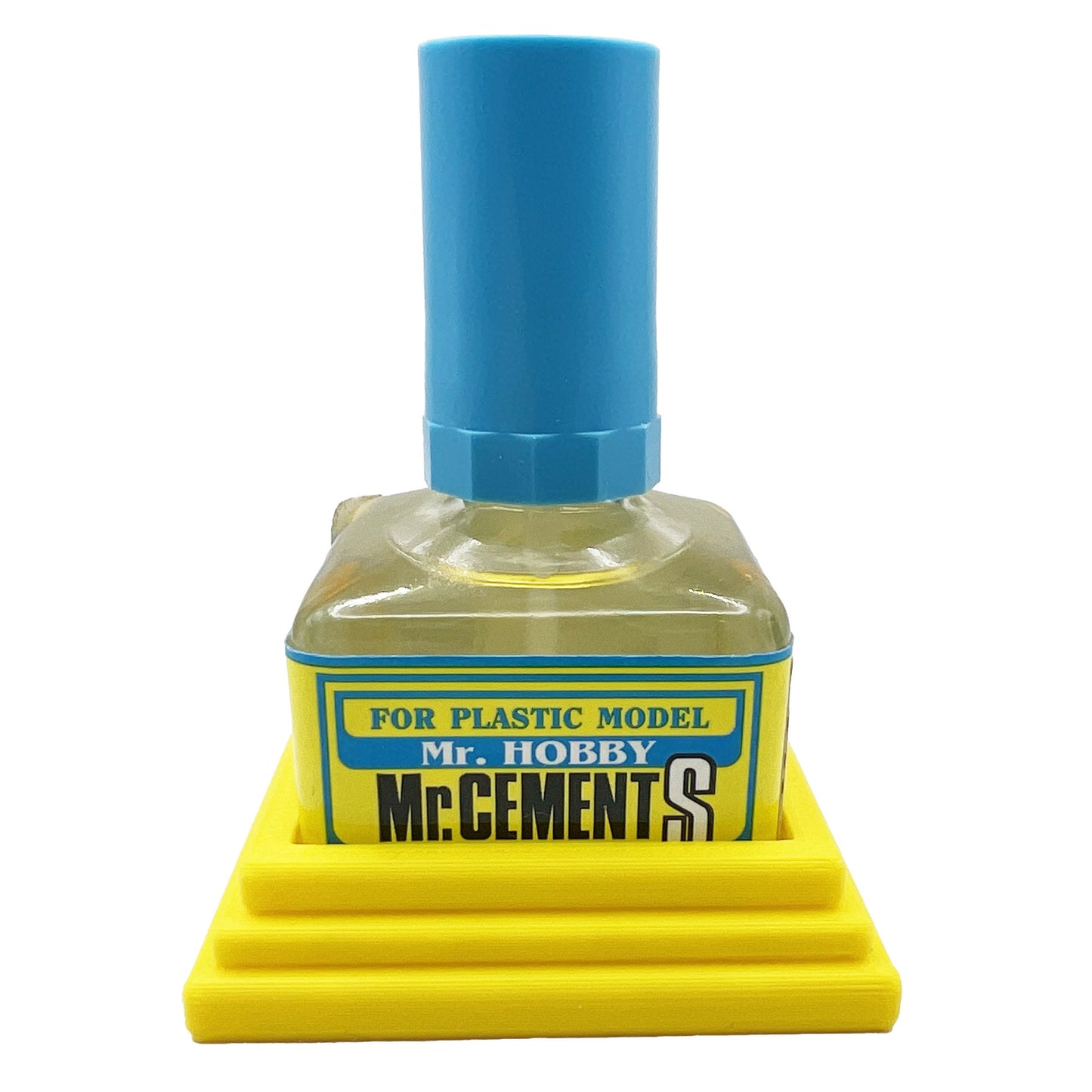 Anti-Tip 3D Printed Mr Hobby Cement Glue Weathering Bottle Holder with Rubber Feet