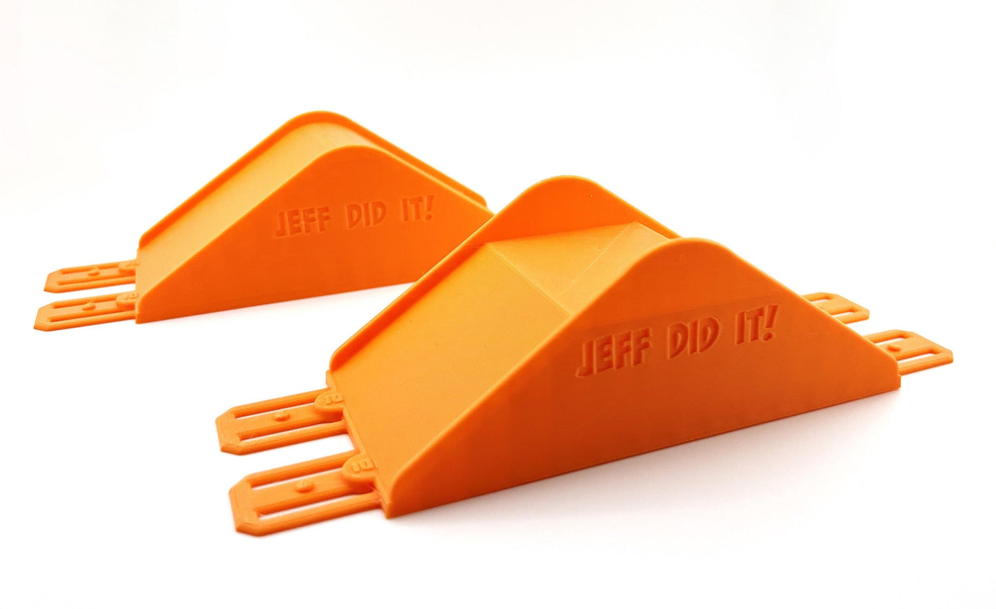 Jeff Did It! - Hot Wheels Monster Truck - 2 Lane Jump/Roll Over Set - 3D Printed - Designed and Made in the USA