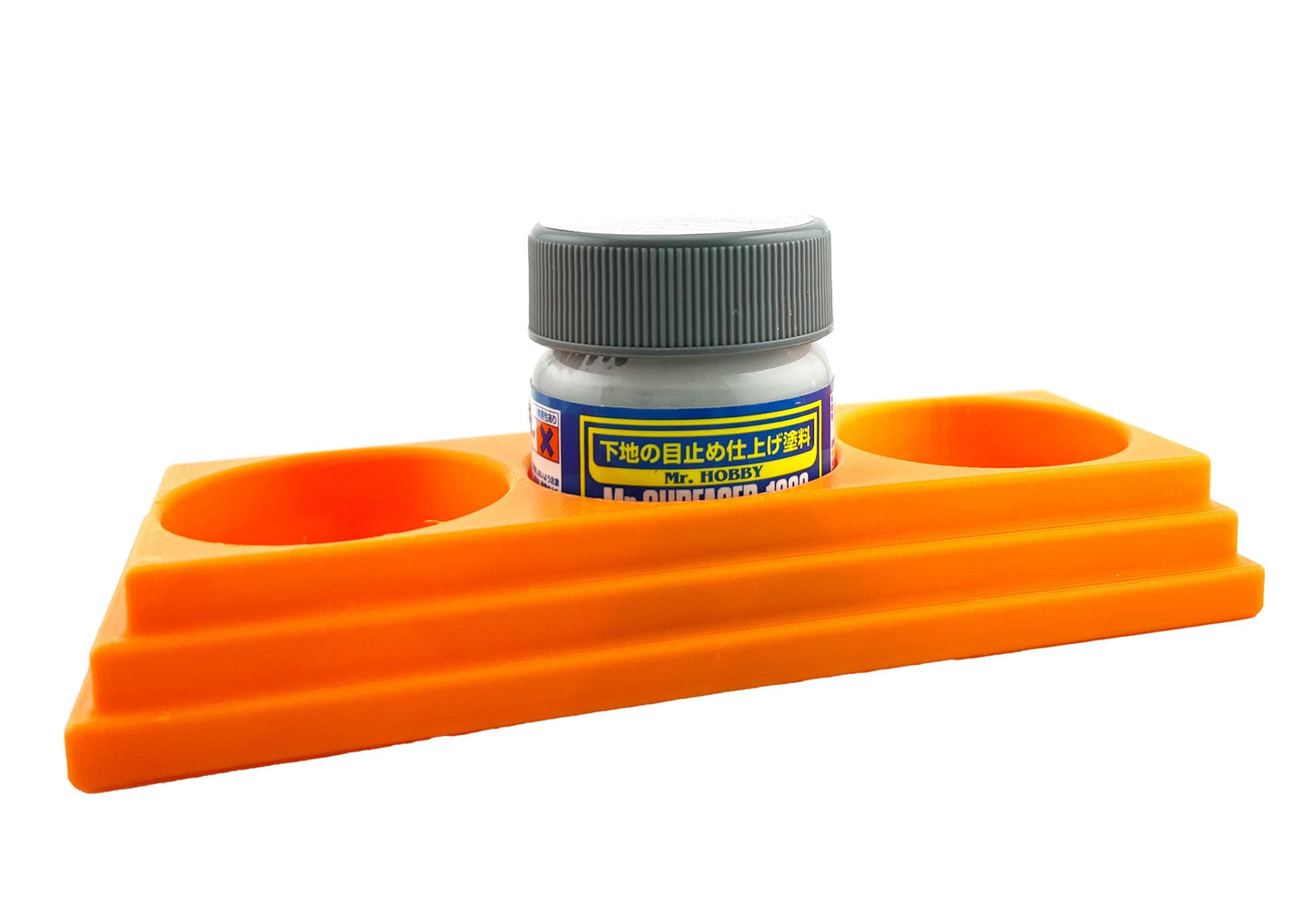 Jeff Did It - Mr Hobby Anti-Tip 3D Printed Mr Surface Mr Color 40ml Triple Bottle Holder with Anti-Slip Rubber Feet