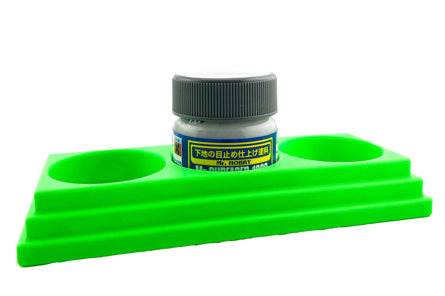 Jeff Did It - Mr Hobby Anti-Tip 3D Printed Mr Surface Mr Color 40ml Triple Bottle Holder with Anti-Slip Rubber Feet