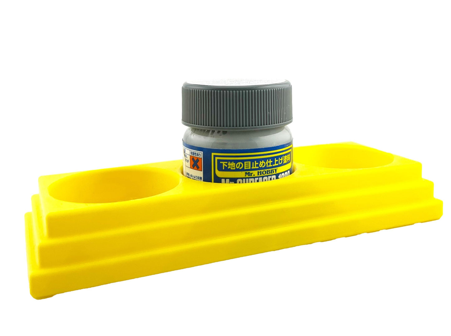 Jeff Did It - Mr Hobby Anti-Tip 3D Printed Mr Surface Mr Color 40ml Triple Bottle Holder with Anti-Slip Rubber Feet