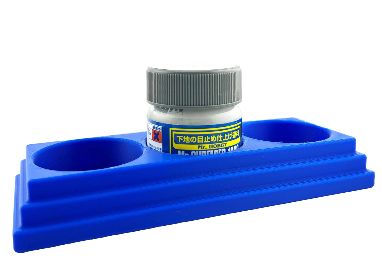 Jeff Did It - Mr Hobby Anti-Tip 3D Printed Mr Surface Mr Color 40ml Triple Bottle Holder with Anti-Slip Rubber Feet