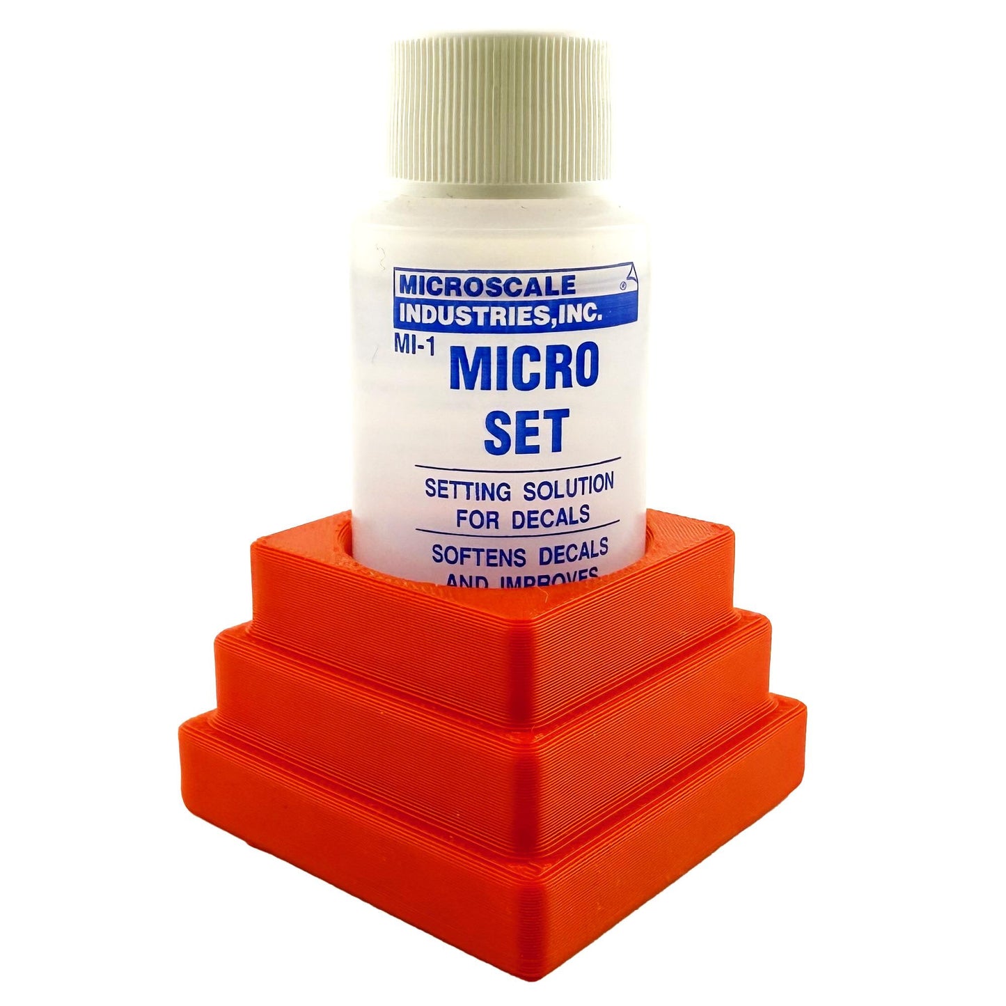 Micro Sol/Set Microscale Anti-Tip / Anti-Slip Bottle Holder for 1 oz Bottle Micro Series with Rubber Feet - 3D Printed - Free Shipping