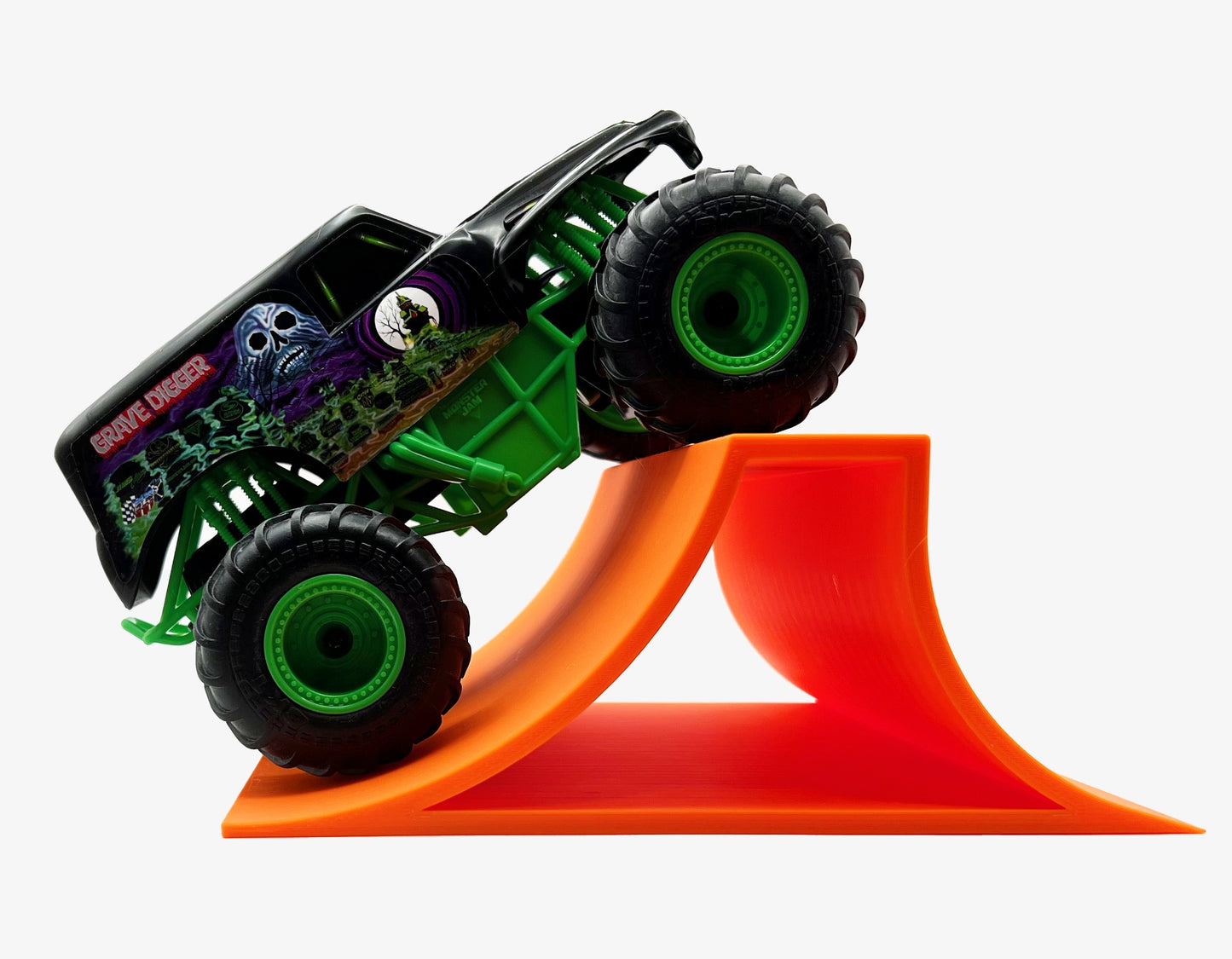 1/24th Monster Truck Stunt Ramp A - Works as Display Stand - Includes Anti Slip Rubber Feet - Catch Big Air!