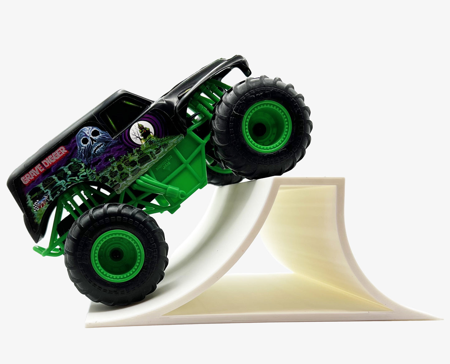 1/24th Monster Truck Stunt Ramp A - Works as Display Stand - Includes Anti Slip Rubber Feet - Catch Big Air!