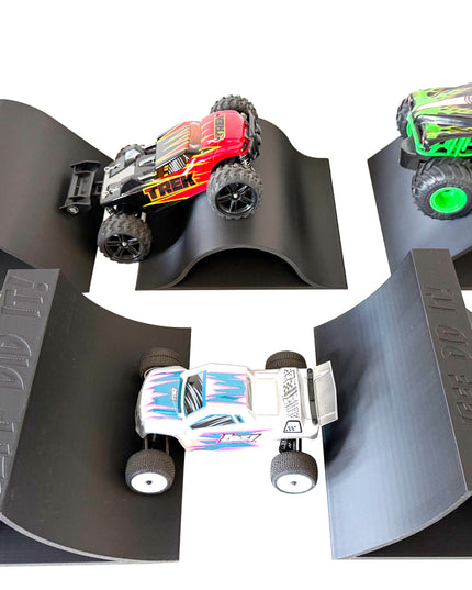 1/24th Monster Truck Ramp Set 1 Includes 5 Stunt/Jump Ramps - 200MM - Works as Display Stand - Includes Anti Slip Rubber Feet - Great Gift!