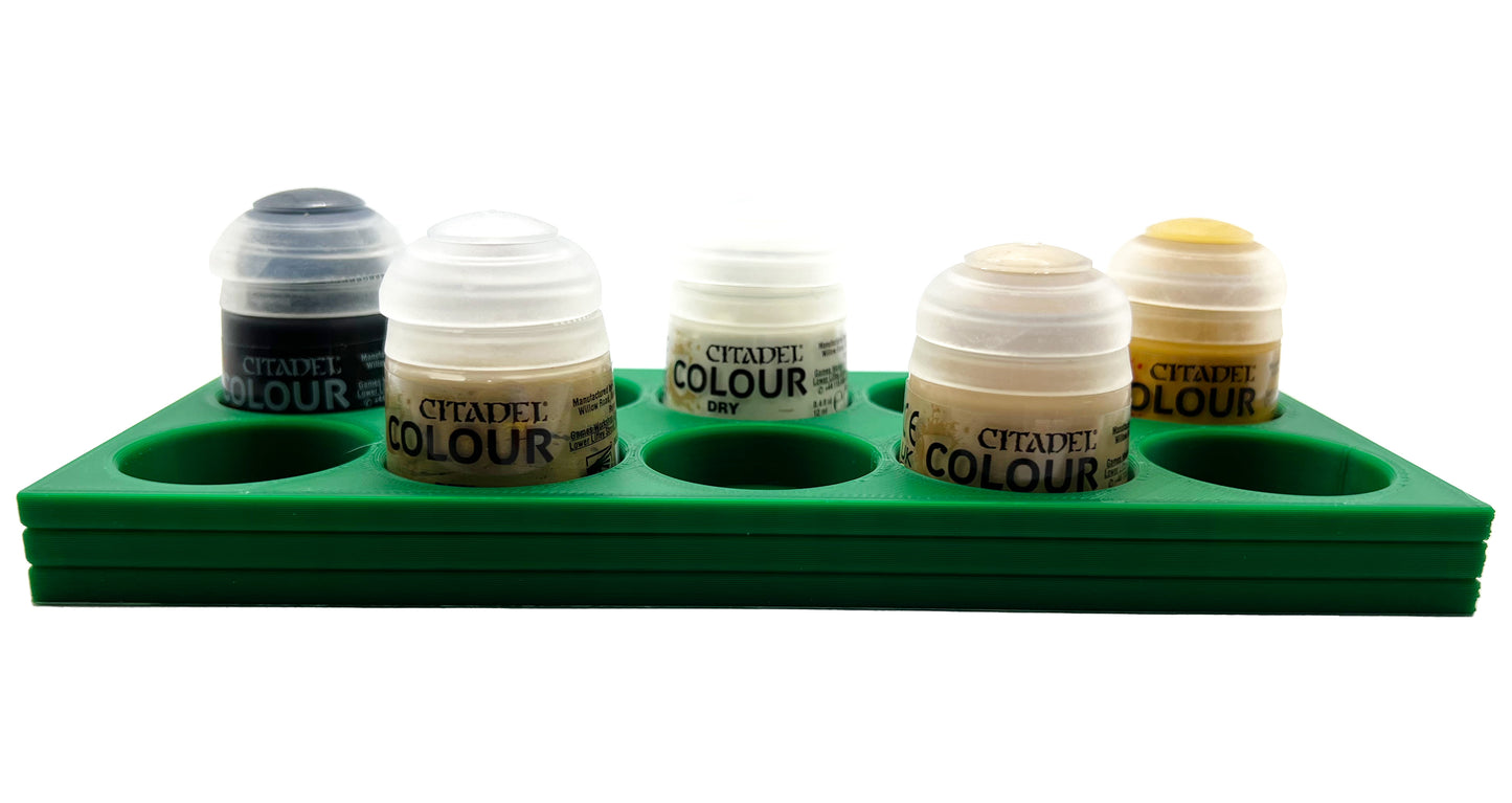 Citadel Colour 33mm Paint Bottle Holder - Holds 10 Citadel Colour 33mm Bottles - With Anti-Slip Rubber Feet - 3D Printed