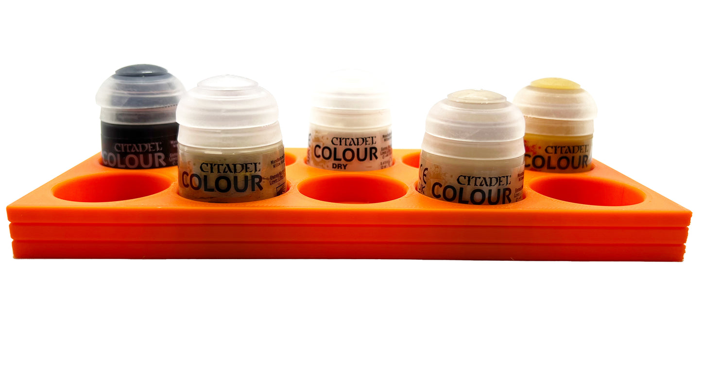 Citadel Colour 33mm Paint Bottle Holder - Holds 10 Citadel Colour 33mm Bottles - With Anti-Slip Rubber Feet - 3D Printed