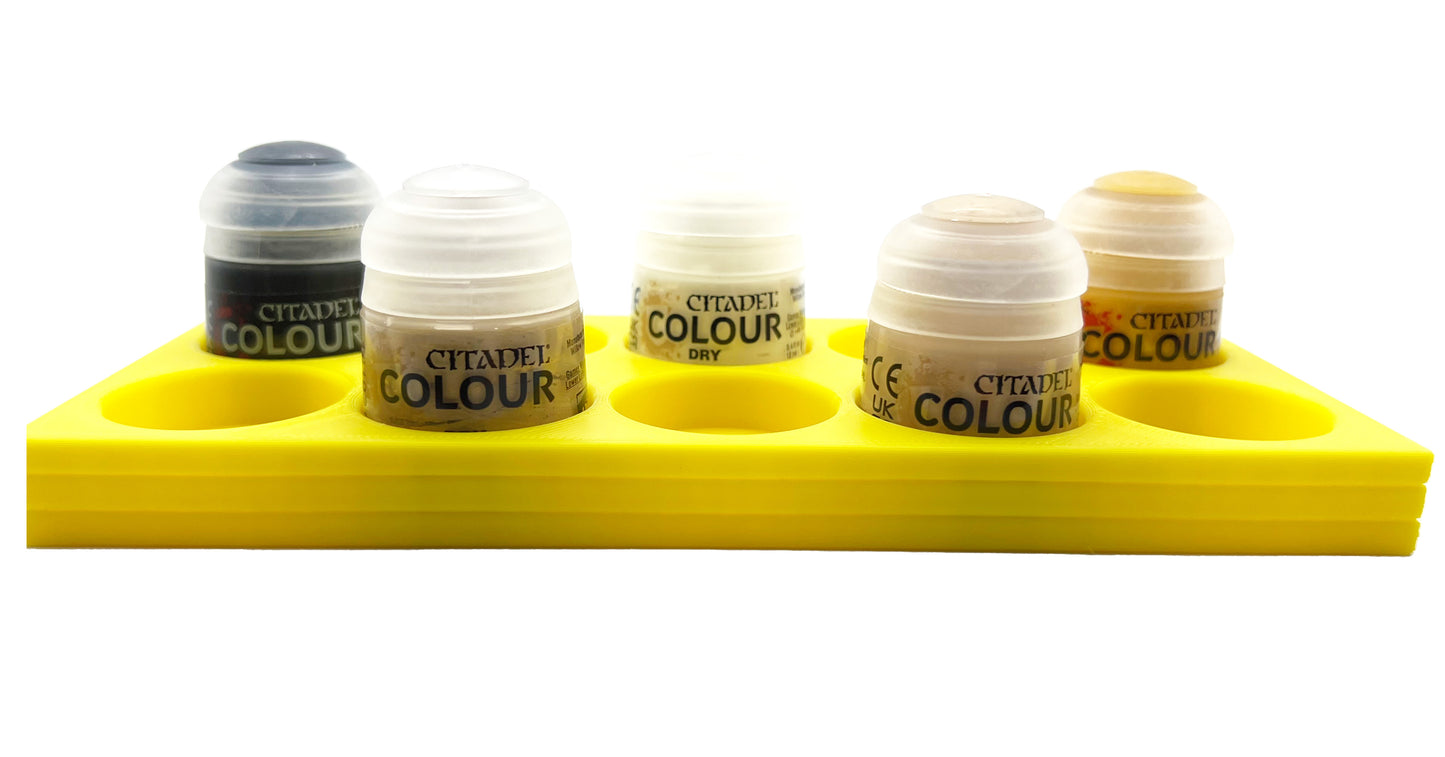 Citadel Colour 33mm Paint Bottle Holder - Holds 10 Citadel Colour 33mm Bottles - With Anti-Slip Rubber Feet - 3D Printed