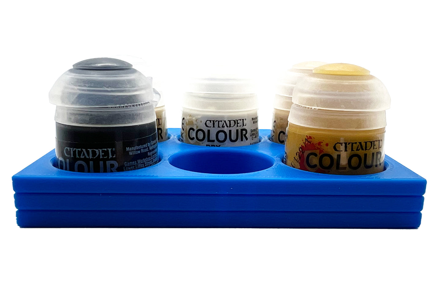 Citadel Colour 33mm Paint Bottle Holder - Holds 6 Citadel Colour 33mm Bottles - With Anti-Slip Rubber Feet - 3D Printed