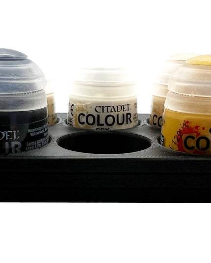 Citadel Colour 33mm Paint Bottle Holder - Holds 6 Citadel Colour 33mm Bottles - With Anti-Slip Rubber Feet - 3D Printed