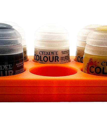 Citadel Colour 33mm Paint Bottle Holder - Holds 6 Citadel Colour 33mm Bottles - With Anti-Slip Rubber Feet - 3D Printed