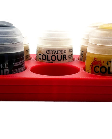 Citadel Colour 33mm Paint Bottle Holder - Holds 6 Citadel Colour 33mm Bottles - With Anti-Slip Rubber Feet - 3D Printed