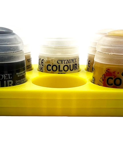 Citadel Colour 33mm Paint Bottle Holder - Holds 6 Citadel Colour 33mm Bottles - With Anti-Slip Rubber Feet - 3D Printed