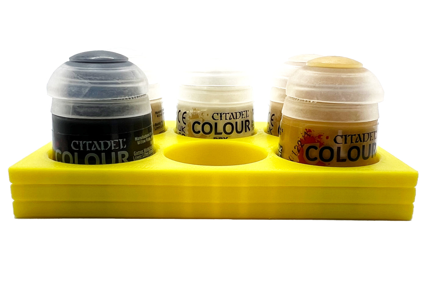 Citadel Colour 33mm Paint Bottle Holder - Holds 6 Citadel Colour 33mm Bottles - With Anti-Slip Rubber Feet - 3D Printed