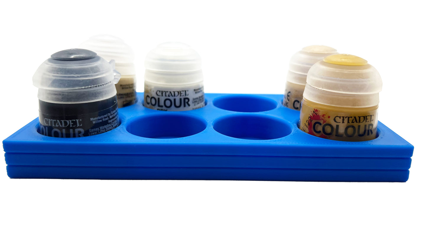 Citadel Colour 33mm Paint Bottle Holder - Holds 8 Citadel Colour 33mm Bottles - With Anti-Slip Rubber Feet - 3D Printed