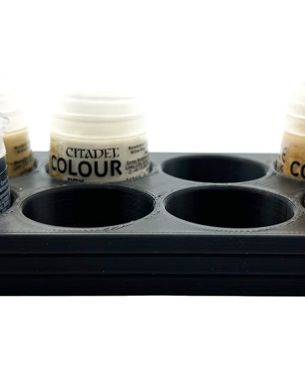 Citadel Colour 33mm Paint Bottle Holder - Holds 8 Citadel Colour 33mm Bottles - With Anti-Slip Rubber Feet - 3D Printed