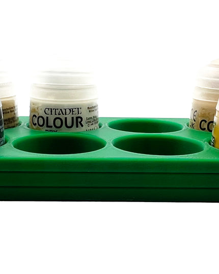 Citadel Colour 33mm Paint Bottle Holder - Holds 8 Citadel Colour 33mm Bottles - With Anti-Slip Rubber Feet - 3D Printed