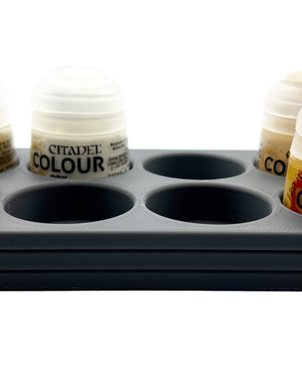 Citadel Colour 33mm Paint Bottle Holder - Holds 8 Citadel Colour 33mm Bottles - With Anti-Slip Rubber Feet - 3D Printed