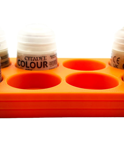 Citadel Colour 33mm Paint Bottle Holder - Holds 8 Citadel Colour 33mm Bottles - With Anti-Slip Rubber Feet - 3D Printed