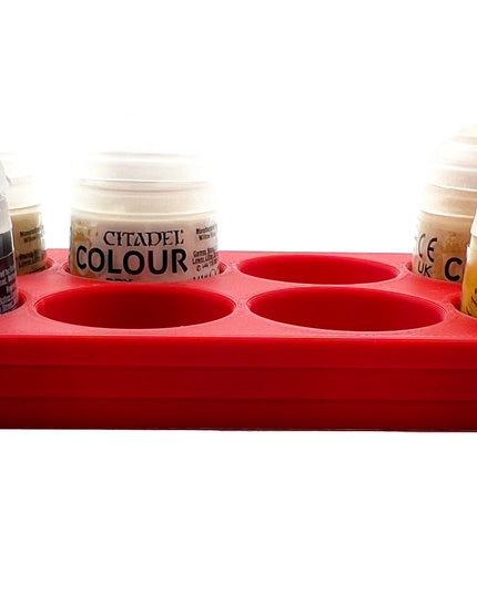 Citadel Colour 33mm Paint Bottle Holder - Holds 8 Citadel Colour 33mm Bottles - With Anti-Slip Rubber Feet - 3D Printed