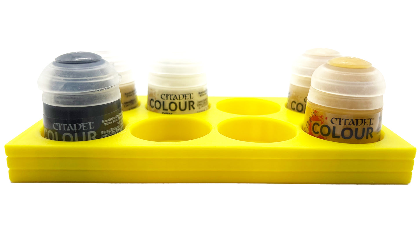 Citadel Colour 33mm Paint Bottle Holder - Holds 8 Citadel Colour 33mm Bottles - With Anti-Slip Rubber Feet - 3D Printed