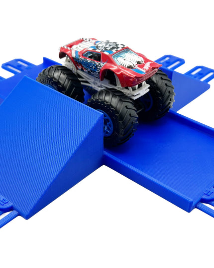 Jeff Did It! - Hot Wheels Monster Truck - 2 Lane Cross Over Jump - 3D Printed - Designed and Made in the USA